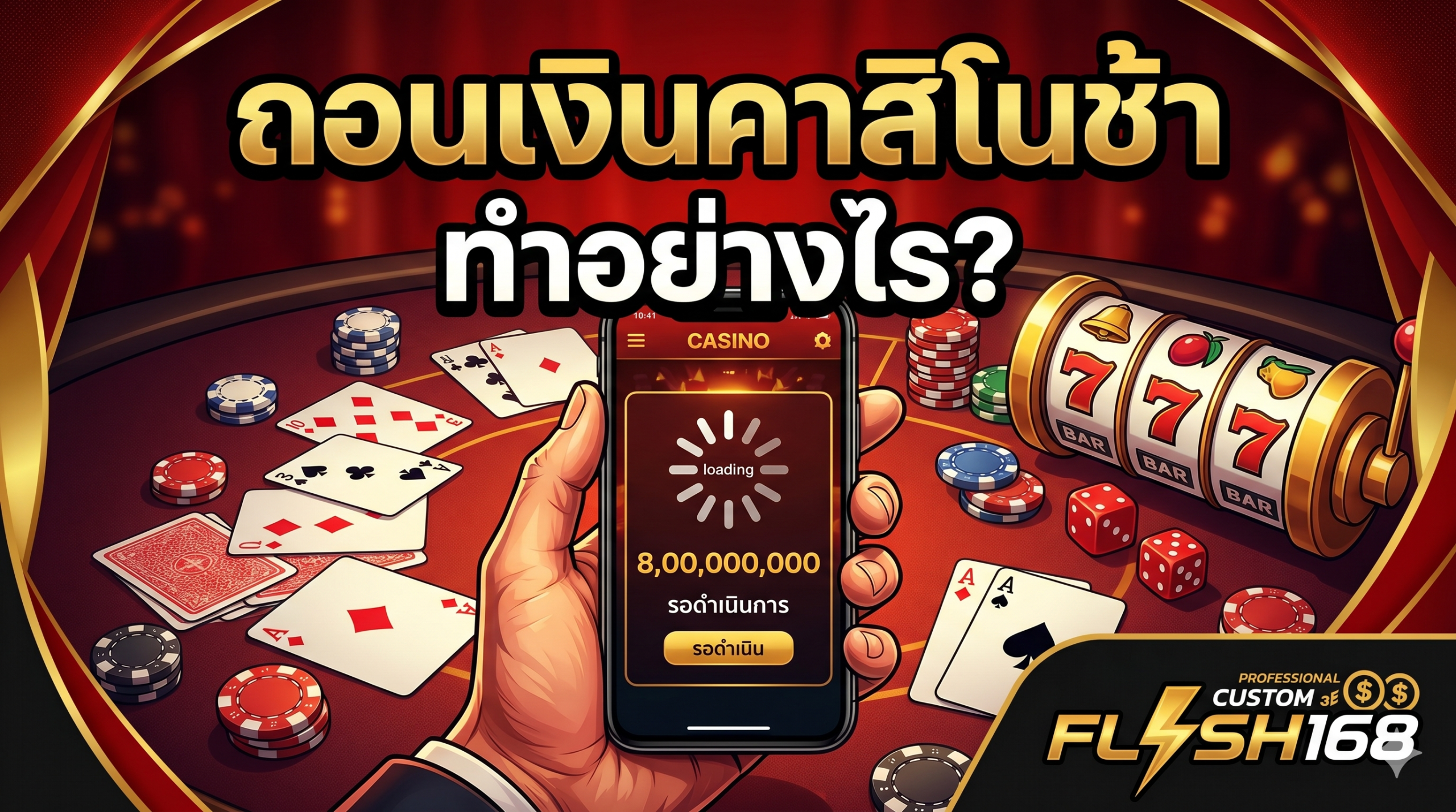 ถอนเงินคาสิโนช้า ทำอย่างไร