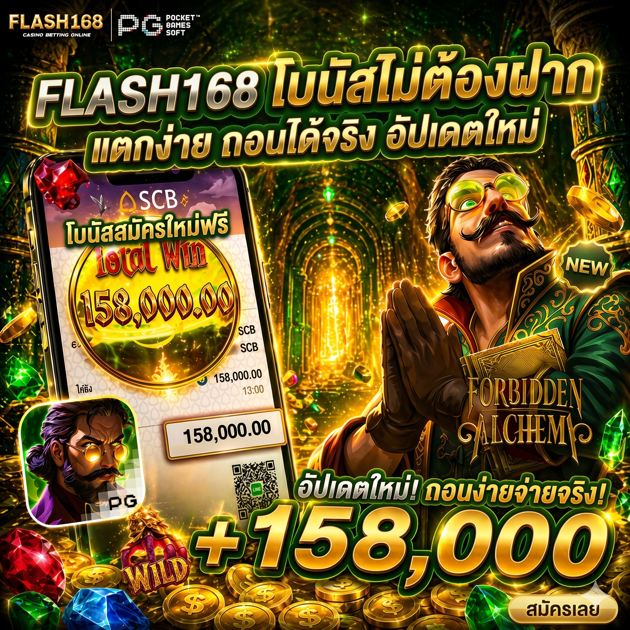 Flash168 โบนัสไม่ต้องฝาก