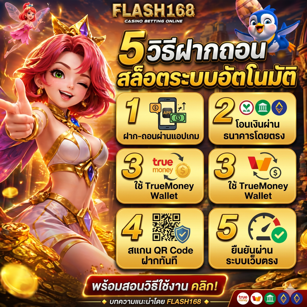 5 วิธีฝากถอนสล็อตระบบอัตโนมัติ